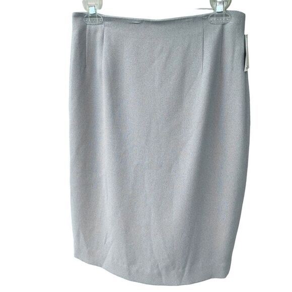 NWT Liz Claiborne Fully Lined Grey Straight Skirt Dress Business Casual size 8 - Picture 1 of 11